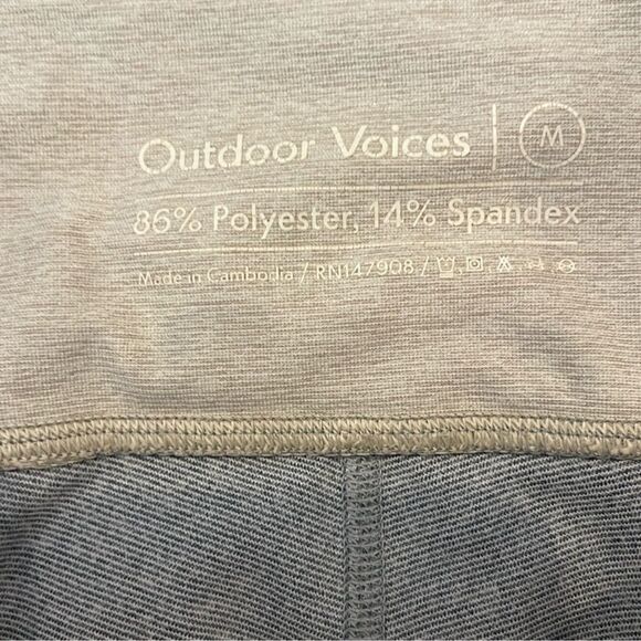 Outdoor Voices Color Block Springs Leggings Gray Cream Medium - Picture 5 of 9